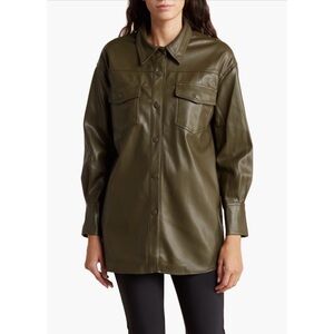 T Tahari Faux Leather Shirt
Jacket